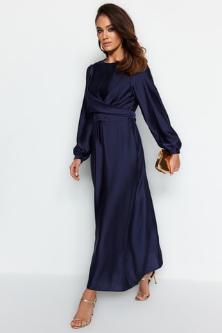 Vestido comprido - Azul-marinho