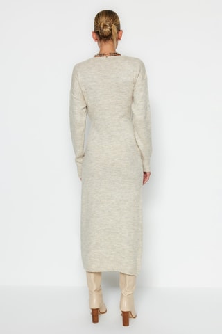 Vestido-camisola Bege­mesclado