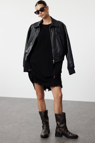 Vestido-camisola - Preto