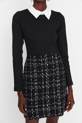 Vestido efeito ilusório Preto