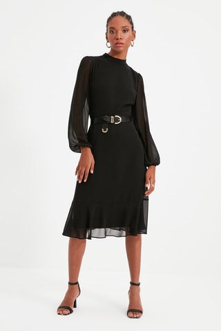 Vestido direito Preto