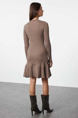 Vestido-camisola - Castanho