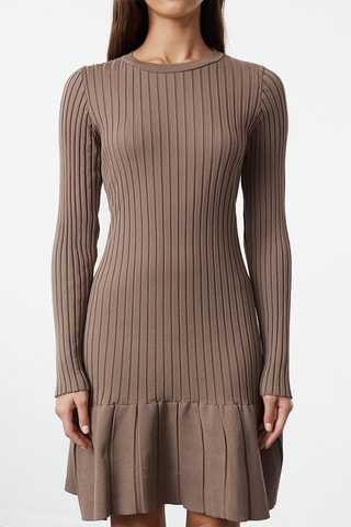 Vestido-camisola - Castanho