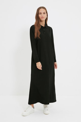 Vestido-camisola - Preto