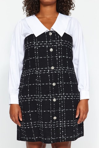Vestido efeito ilusório Preto