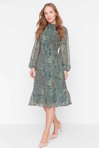 Vestido midi Verde