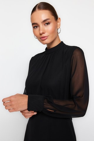Vestido estilo patinadora Preto