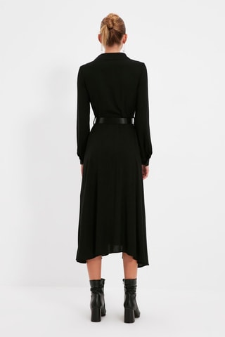 Vestido-camisa Preto