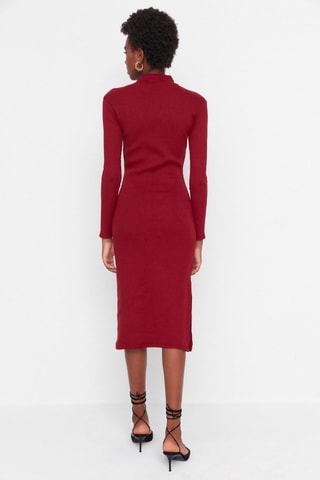 Vestido midi - Bordô