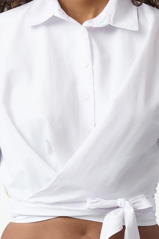 Camisa atada regular - Cru
