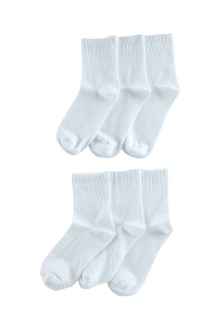 6 pares de meias - Branco