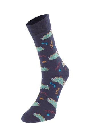 5 pares de meias - Preto e azul