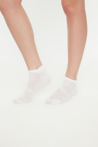 3 pares de meias curtas - Preto, cinzento e branco
