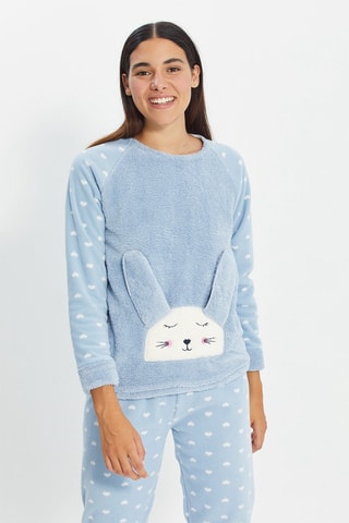 Pijama de 3 peças Azul-celeste