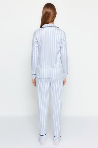 Pijama polar - Branco e azul