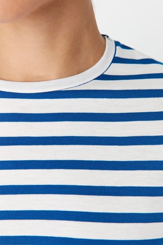 T-shirt às riscas Azul-marinho