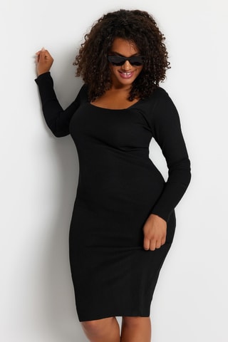 Vestido justo - Preto