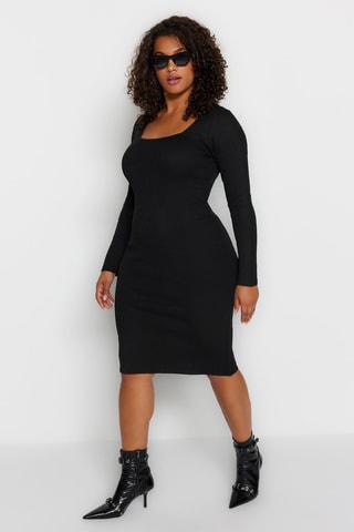 Vestido justo - Preto