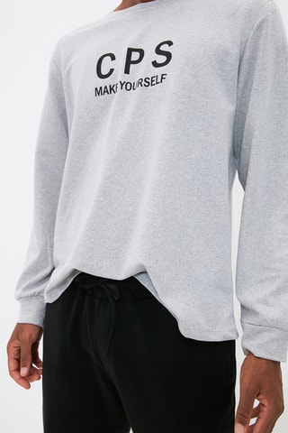Pijama - Preto e cinzento-claro mesclado