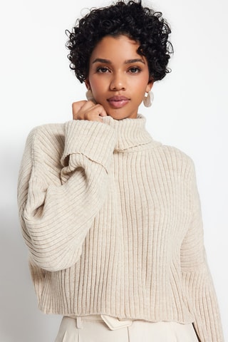 Camisola oversize - Bege