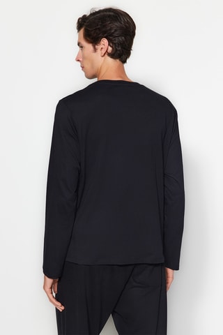 3 t-shirts regular - Preto e azul-marinho