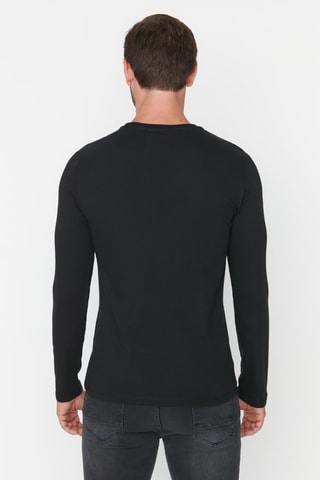 3 t-shirts regular - Preto e cinzento-claro mesclado