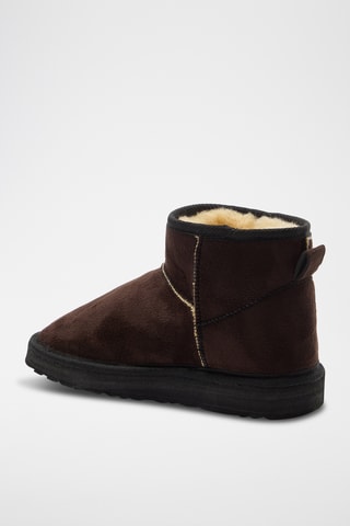 Botins forrados em nobuck - Castanho-escuro