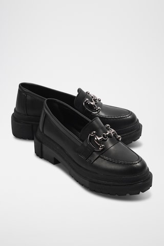 Mocassins de salto - Preto