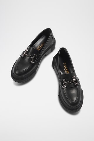 Mocassins de salto - Preto