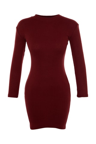 Vestido justo - Bordô