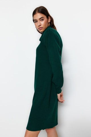 Vestido-camisola - Verde-esmeralda