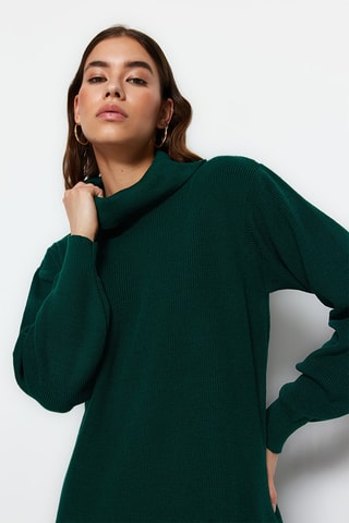 Vestido-camisola - Verde-esmeralda