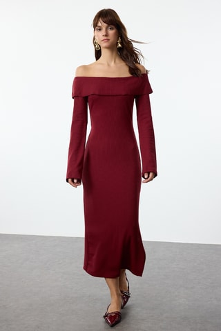Vestido comprido - Bordô