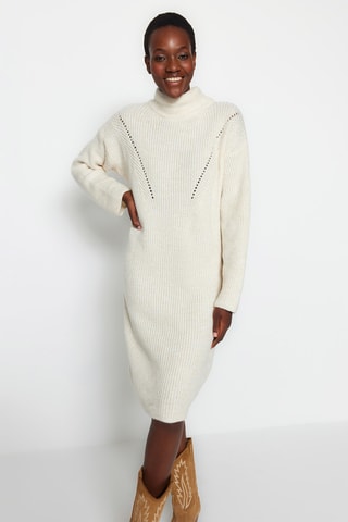Vestido-camisola - Cru