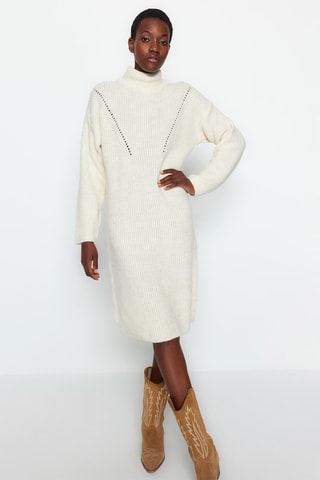 Vestido-camisola - Cru