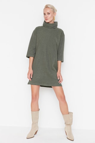 Vestido-camisola - Caqui