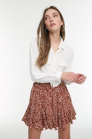 Camisa curta - Cru