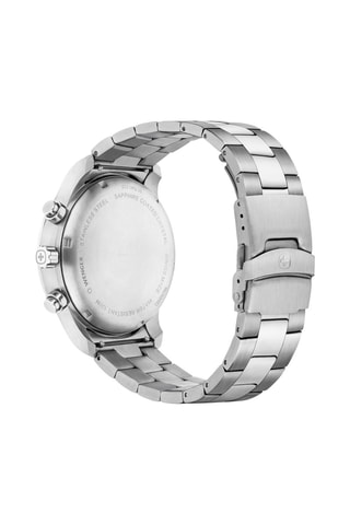 Stalen Quartz Horloge Attitude - Chronograaf - Zilverkleurig en Zwart