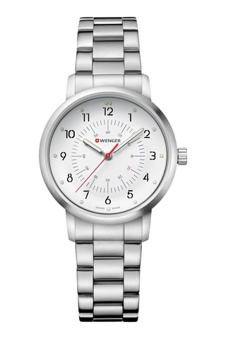 Stalen Quartz Horloge Avenue - Zilverkleurig en Wit