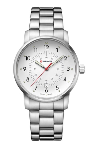 Stalen Quartz Horloge Avenue - Zilverkleurig en Wit