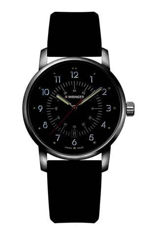 Silicone Quartz Horloge Avenue - Zwart en Zilverkleurig