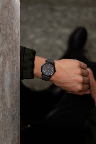 Silicone Quartz Horloge Avenue - Zwart