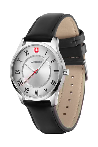 Polyurethaan Quartz Horloge City Classic - Zwart en Zilverkleurig