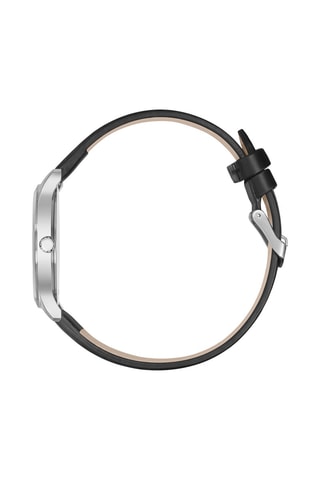Polyurethaan Quartz Horloge City Classic - Zwart en Zilverkleurig