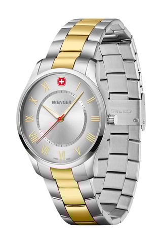 Stalen Quartz Horloge City Classic - Zilverkleurig en Goudkleurig