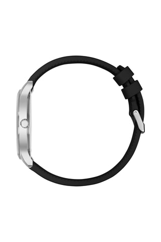 Silicone Quartz Horloge City Sport - Zwart en Zilverkleurig