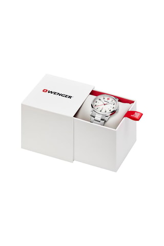 StalenQuartz Horloge City Sport - Zilverkleurig en Wit