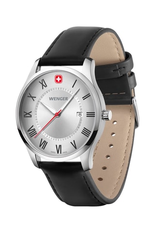 Polyurethaan Quartz Horloge City Classic - Zwart en Zilverkleurig