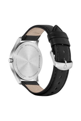 Polyurethaan Quartz Horloge City Classic - Zwart en Zilverkleurig