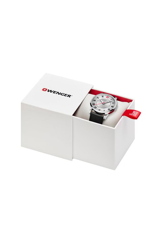 Polyurethaan Quartz Horloge City Classic - Zwart en Zilverkleurig